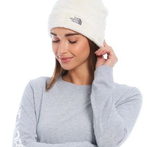 NWT, The North Face Osito Fleece Beanie, Womens, L/XL, Gardenia white